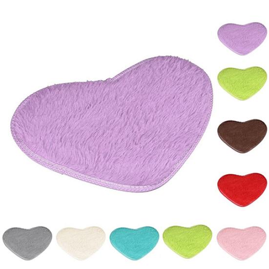 Fashion Love Heart Shape Non-slip Bath Mat Kitchen Living Room Bathroom Rug