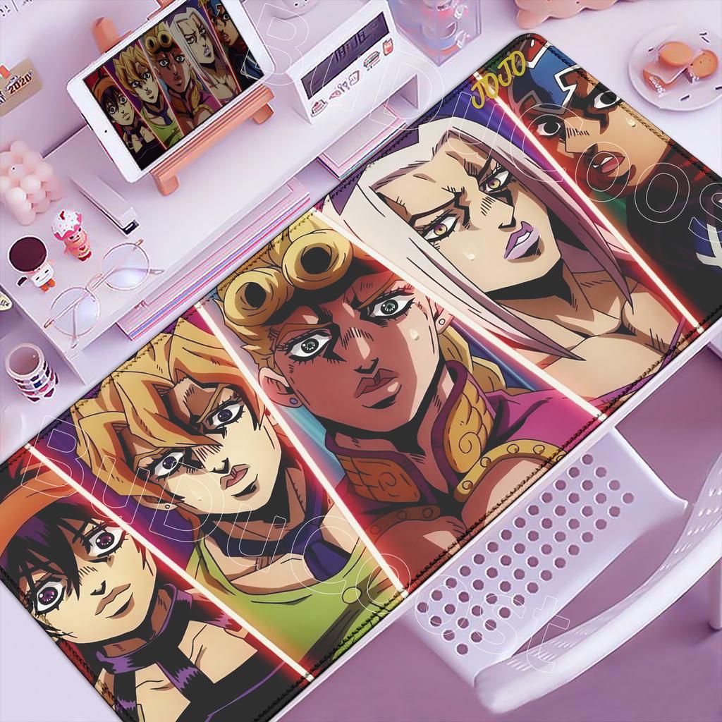 Забавный Аниме Jojo Bizarre Adventure Коврик для Мыши Шкаф Аксессуары для Клавиатуры Joseph Joestar Ноутбук Игровой Большой Коврик для Мыши с Замком по Краю