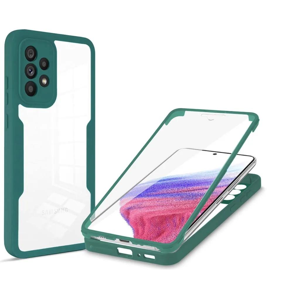 Двусторонний прозрачный чехол на 360 градусов для Samsung Galaxy iPhone Xiaomi Redmi Note POCO OPPO Pixel, объектив камеры, экран, полная защита, чехол для телефона