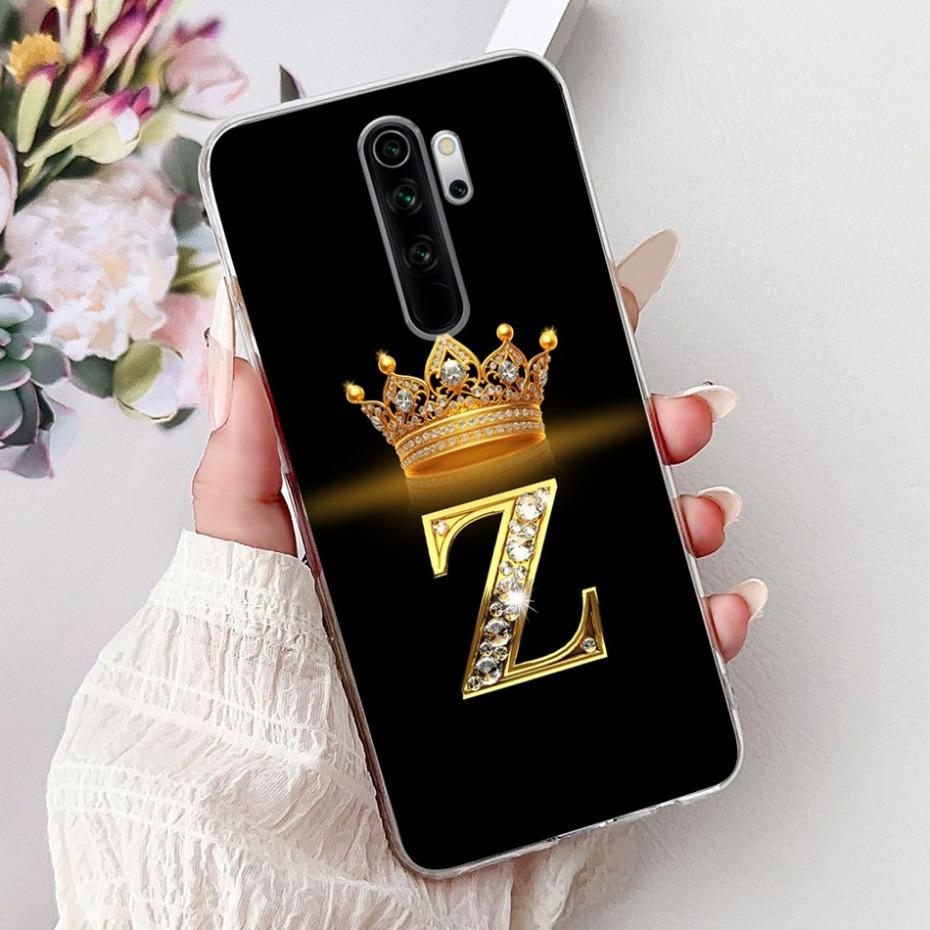Модный Чехол с Короной и Первой Буквой для Xiaomi Redmi Note 8 Pro Note8 8T Мягкий Силиконовый TPU Чехол для Телефона Redmi Note 8 8Pro