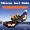 Solar Powered Suction Cup Car Neon Light Wireless Demon Eye LED Ambient Light USB Rechargeable Atmosphere Breathing Lamp Decor