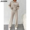 Женская мода повседневная весна осень однотонный принт длинный рукав с капюшоном брюки брюки костюмы