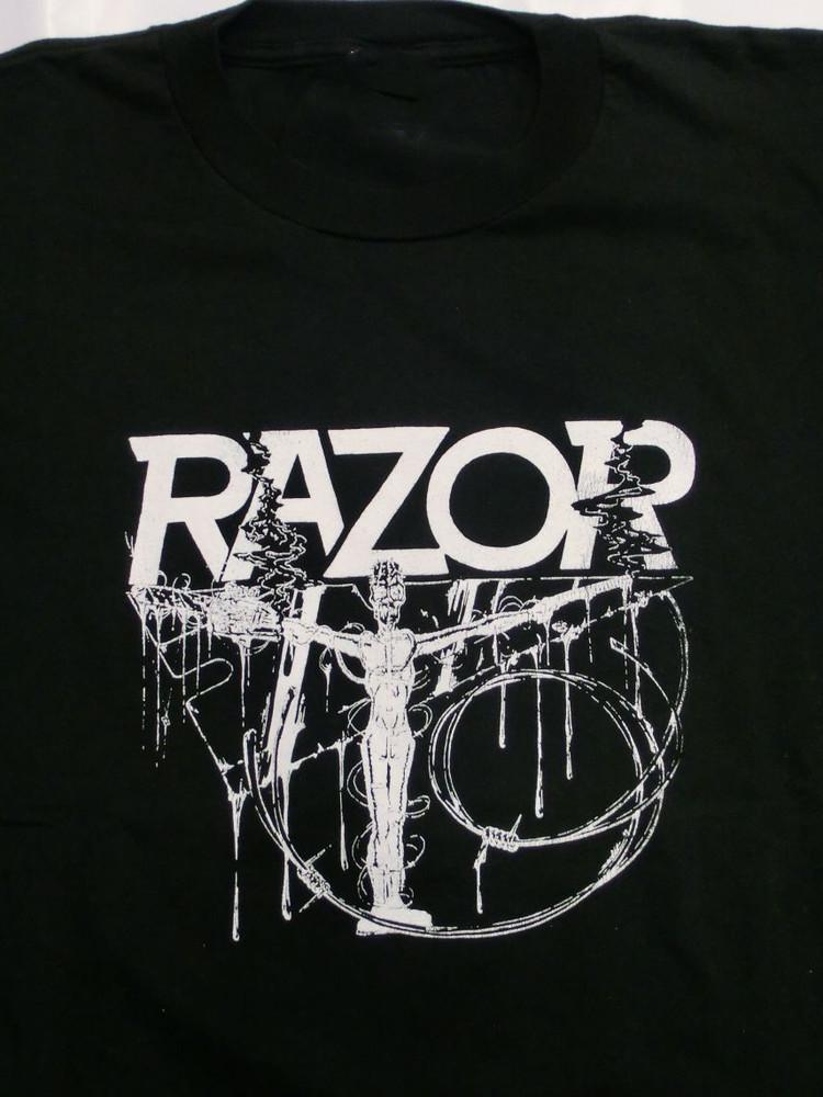 RAZOR Band Подарок для друзей Черная футболка Хлопок Все размеры Унисекс футболка