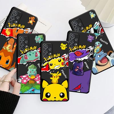 Чехол с аниме-персонажем Покемон Пикачу для Samsung Galaxy A54 A52 A14 A53 A13 A12 A23 A51 A32 A71 A33 A34 A13 5G A34 A21s