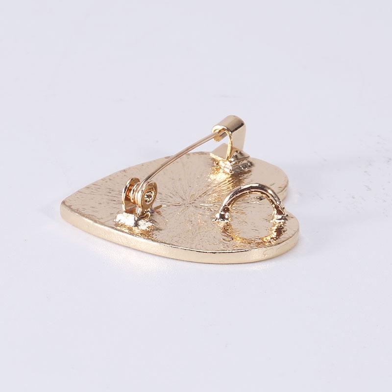 Creative Electrocardiogram Love Styling Brooch Simple Collar Pin Fixed Clothes Buckle Pin Anti-Light Accessories