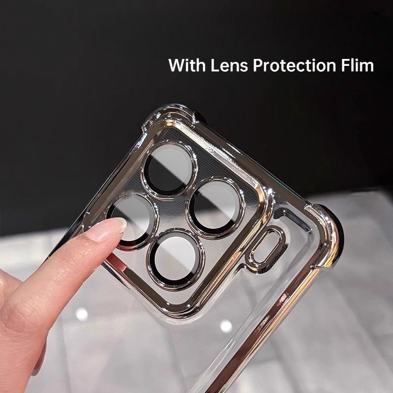 Защитная пленка для объектива Flim Case для Xiaomi 17 T 17TPro Покрытие Прозрачный Четыре угла Ударопрочный Мягкий силиконовый чехол Для Xiaomi 17T Pro