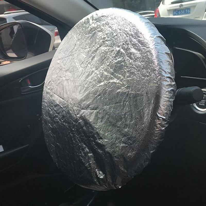 Universal Car Steering Wheel Sun Cover Microfiber Protection Cover Anti Slip Breathable for Car Steering Wheel Protector