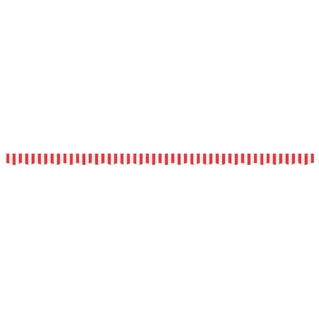Red and White Striped Awning Valance 5 m