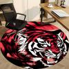 1pc Tiger Print Chair Carpet for Office, Soft Flannel Throw Mat, Perfect for Office,Holiday Party Decoration Choice yy251113090