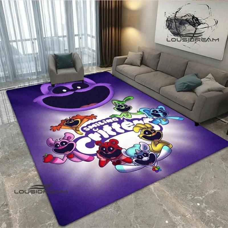 S-smiling critters Cartoon print carpet Non -slip carpet Yoga mat door mat photography props kitchen mat area rug birthday gift