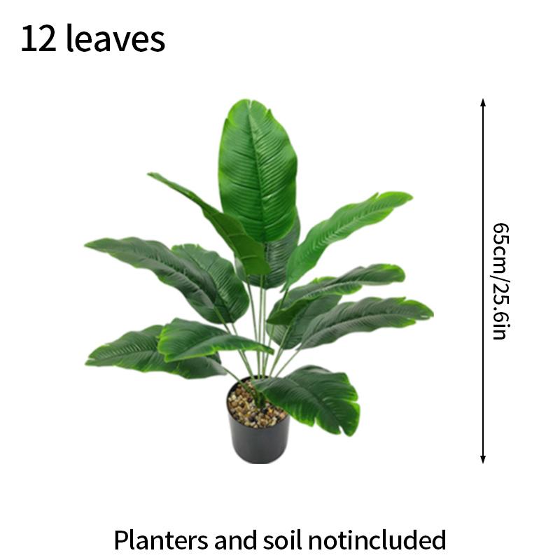 Большая искусственная пальма, листья бананового растения, пластиковое зеленое растение, домашний декор, искусственные деревья, имитация большого растения в горшке