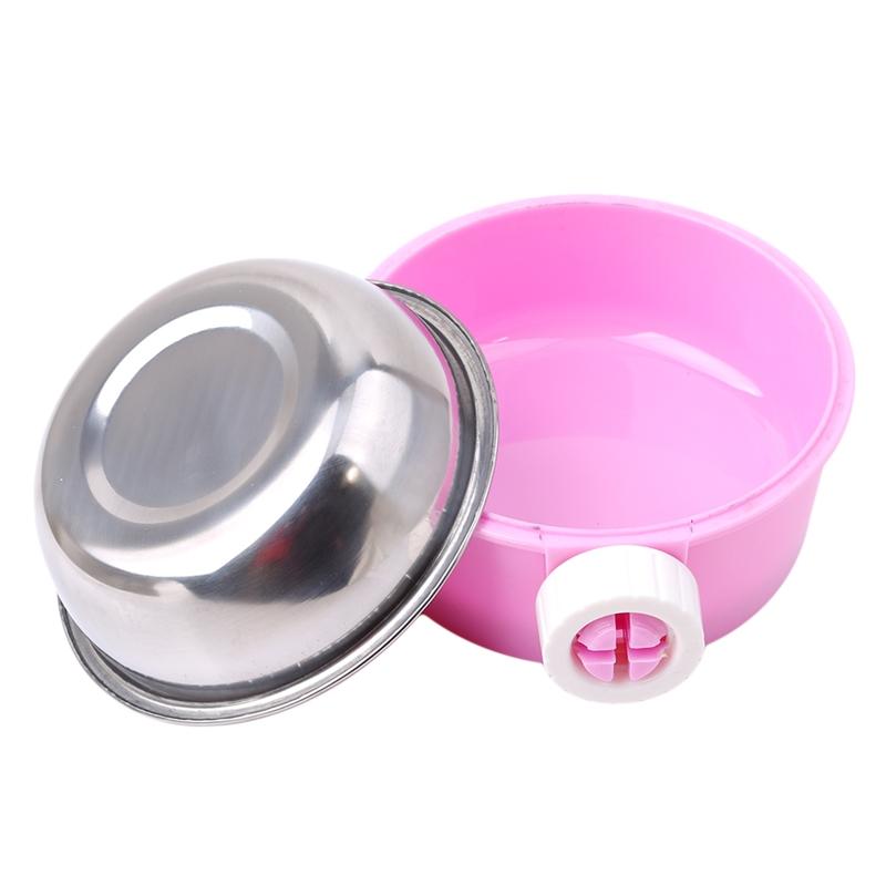 2 in 1 Hanging Dog Pet Feeding Bowl For Hamsters Rabbit Food Water Feeder Dispenser