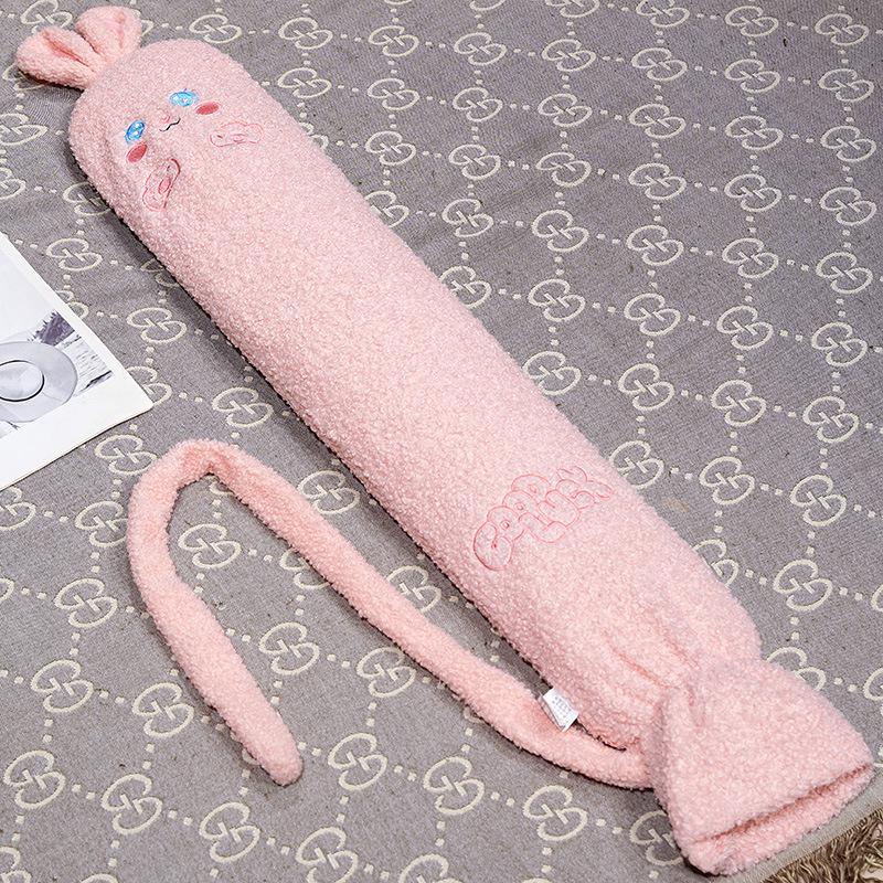 Cute Cartoon Hot Water Bottle & Long Pillow for Warming Hands & Sleeping, Ideal for Pregnant Women & Girls