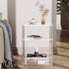 Acrylic Transparent Bedroom Bedside Table Sofa Side Table Living Room Bathroom Shelf Small Coffee Table