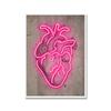 Неоновое сердце скелет винтажная картина настенная живопись холст плакаты и принты домашний декор фреска для гостиной бар украшение без рамки