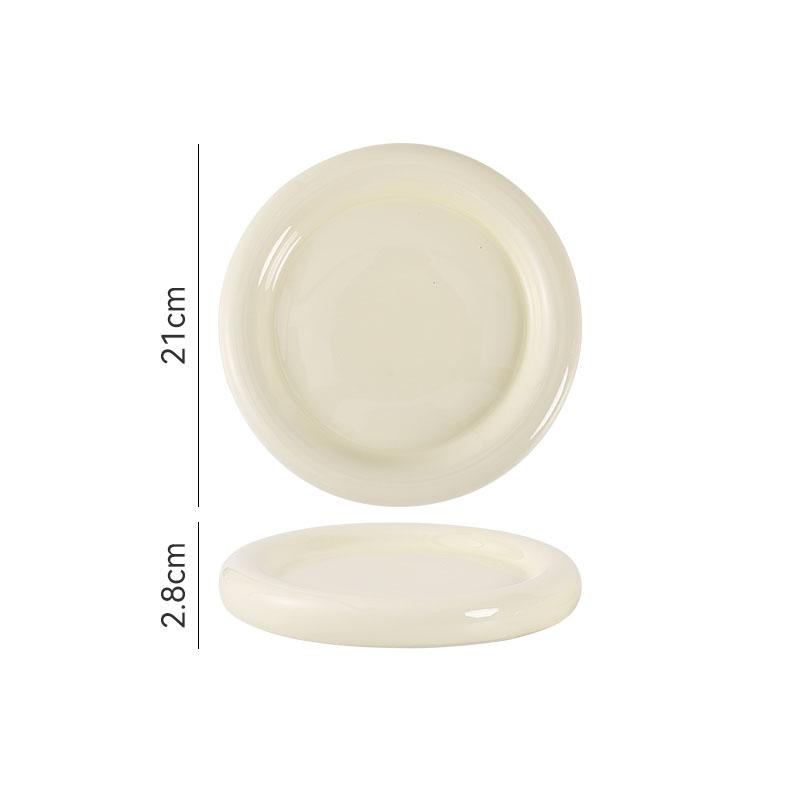 Solid Color Donuts Cake Plate Creative Ceramic Steak Plate Dessert Plate Salad Plates Sushi Plates Restaurant Display Tableware