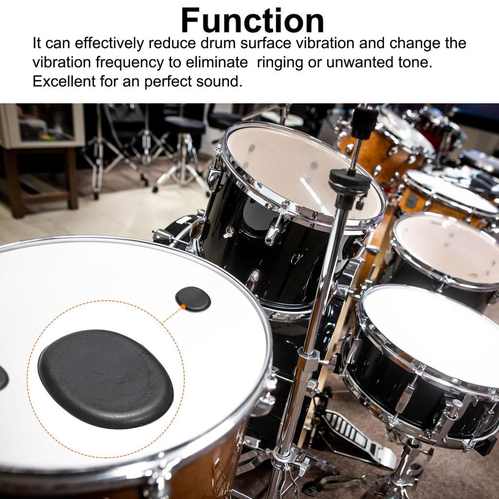 Uxcell 48-Piece Drum Damper Gel Pads, Silicone Mute Pads, Drum Silencers, Moon Gel Clear, 30x25x3mm, Effective for Adjusting Drum Cymbal Volume