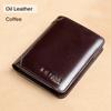 Classic Style Wallet Genuine Leather Rfid Wallets for Men Thin Short Multi Function Tri Fold Card Holder Male Purse Money Clip
