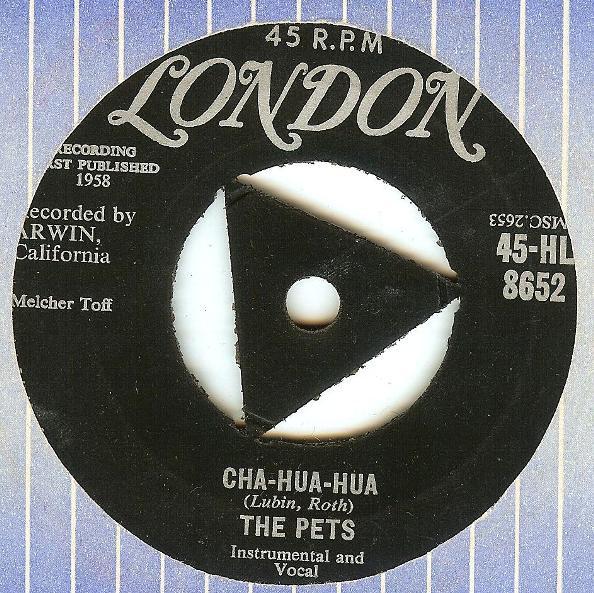 7-дюймовая пластинка ПИТОМЦЫ (9) - Cha-Hua-Hua 45HL8652 London Records 1958 UK Rock Б/у