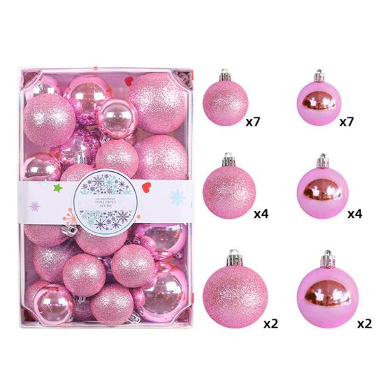 26 шт., 4/5/6 см, набор елочных шаров, яркие цвета, рождественские подвески, шары, украшения, украшение для новогодней вечеринки