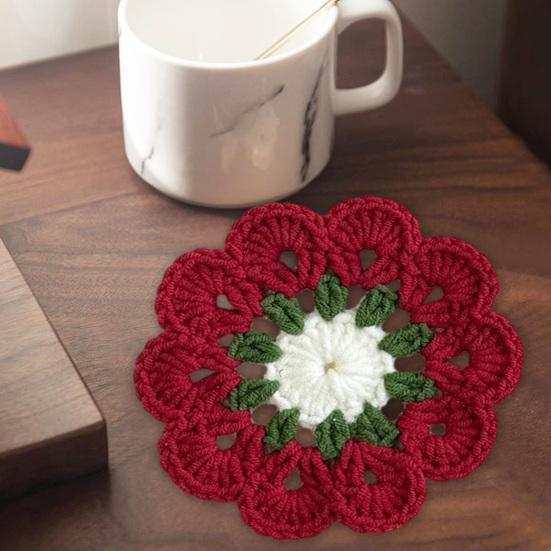 Подставки под стаканы с цветочным узором Теплоизоляционные подставки Нескользящие подставки Подставки под стаканы с защитой от ожогов Кухонные принадлежности