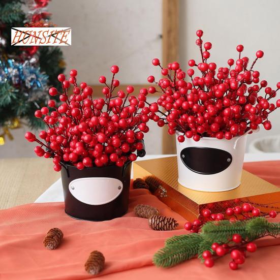 10/30 шт. имитация ягод многоразовые яркие цветные красные ягоды рождественские украшения