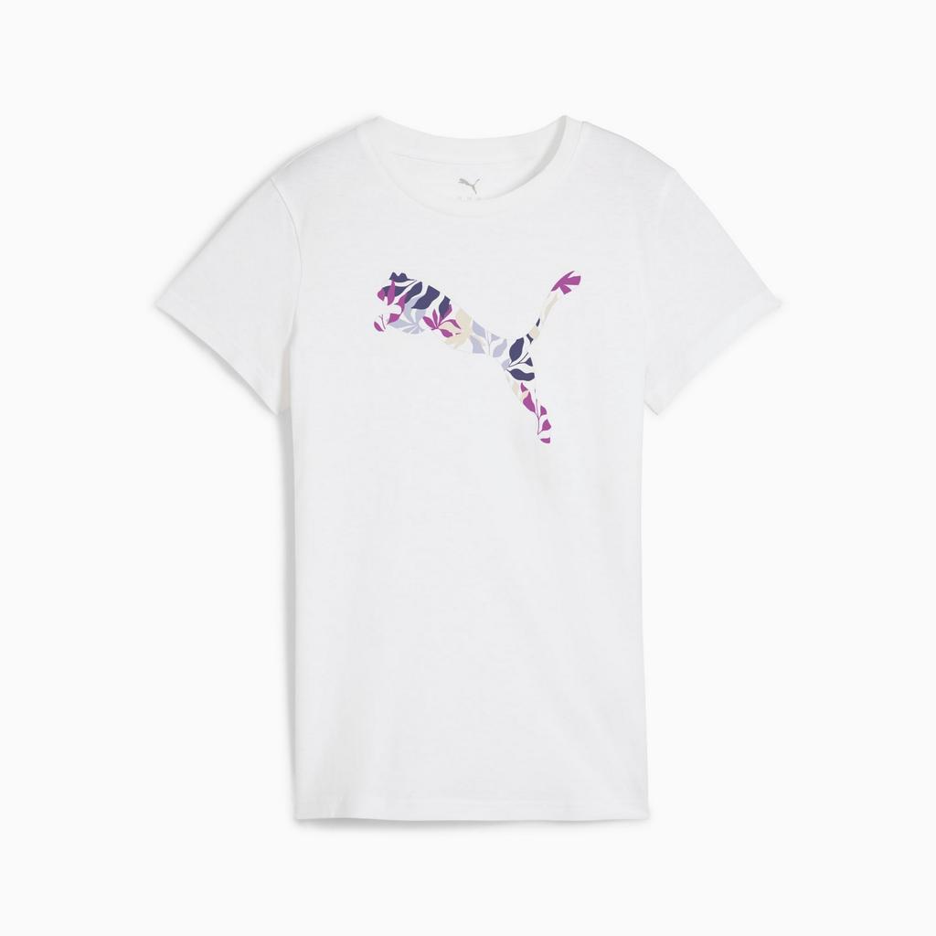 Puma Graphics Floral Cat Logo Women' T-Shirt White 68508102 R