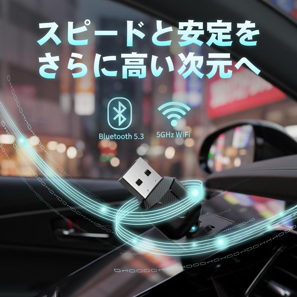 ZTSULEE [Новейший дизайн 2026 года] Беспроводной адаптер CarPlay 2-в-1, беспроводной,