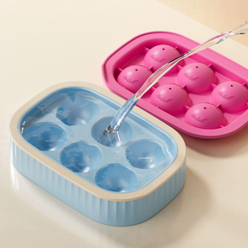 2PCS Anti Odor Trans Refrigerator Ice Ball Mold Silicone Ice Cube Mold Bar Ice Ball Maker Summer