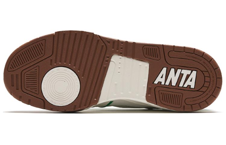 Men's Sneakers Anta Flame 5 Abrasion Resistant Low top Skateboard Shoes Men's White Green