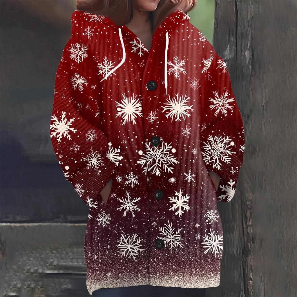 Свитшоты для женщин Вязаный свитер с длинным рукавом Принт Вязаный худи с пуговицами Кардиган Пальто