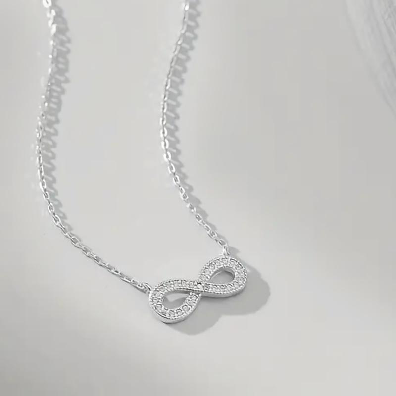 Usmobi Ring Pendant Necklace, Micro-Inlaid Zircon Neck Chain, Daily Exquisite Jewelry.