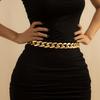 Punk Hip Hop Exaggerated Body Chain, Simple Single-Layer Thick Chain Dress Accessories Waist Chain