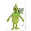 Green Shaggy Anime Figures  Christmas Decoration Green Haired Monster Figurine Adorable Plush Doll Kid Birthday Toy Gifts