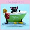 Cat Black Taking A Bath In The Bathtub Resin Ornament For Home Gifts Styling