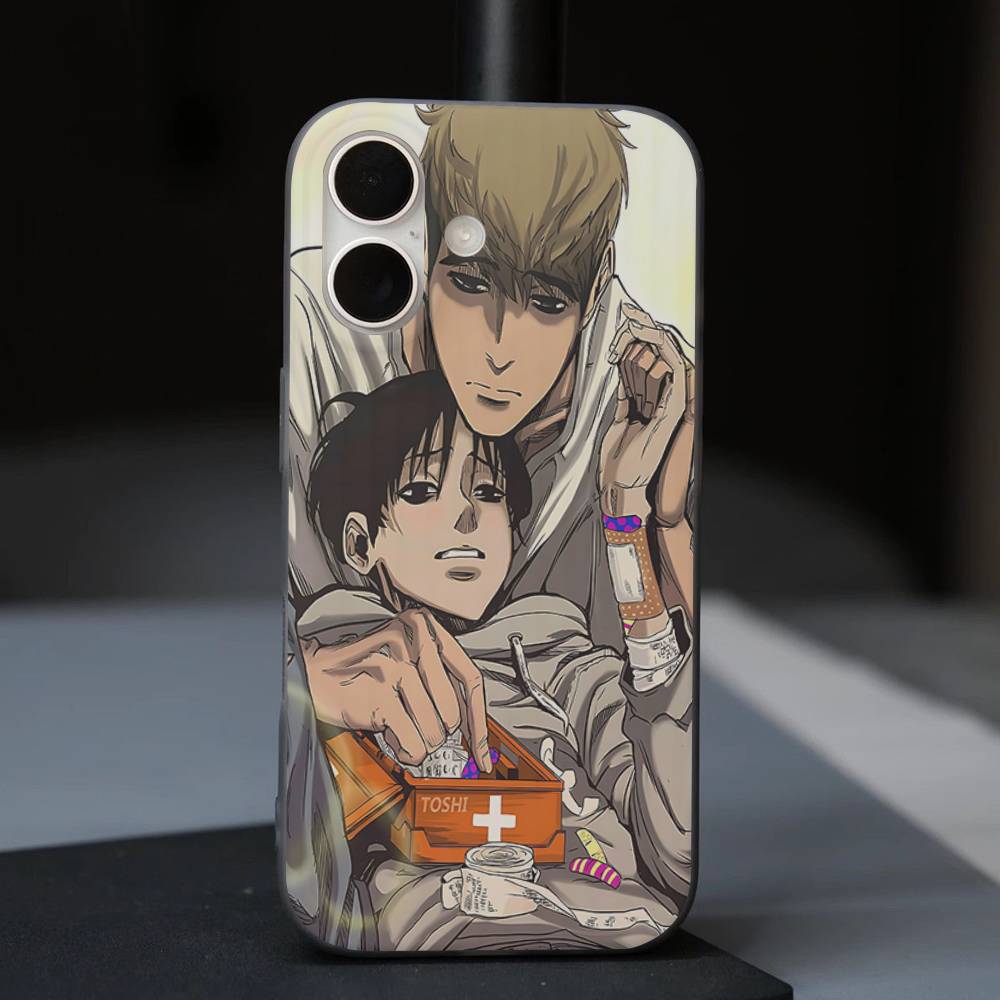 Anime Killing Stalking Phone Case For IPhone 17 16 15 14 13 12 11 Pro Max Plus Corrugated Bumper Back Cover Shell