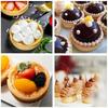12Pcs Oval Round Muffin Tart Rings Stainless Steel Porous Tart Ring Perforated Cake Mousse Mold Cookies Cutter Pastry Quiche Mold Tool