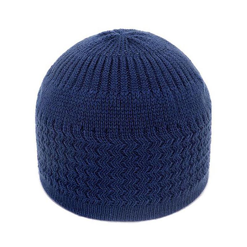 Вязаная шапка с волнистым узором - Унисекс мешковатая crochet шапка, Зимняя теплая шапка-бини с ребристой манжетой для мужчин и женщин