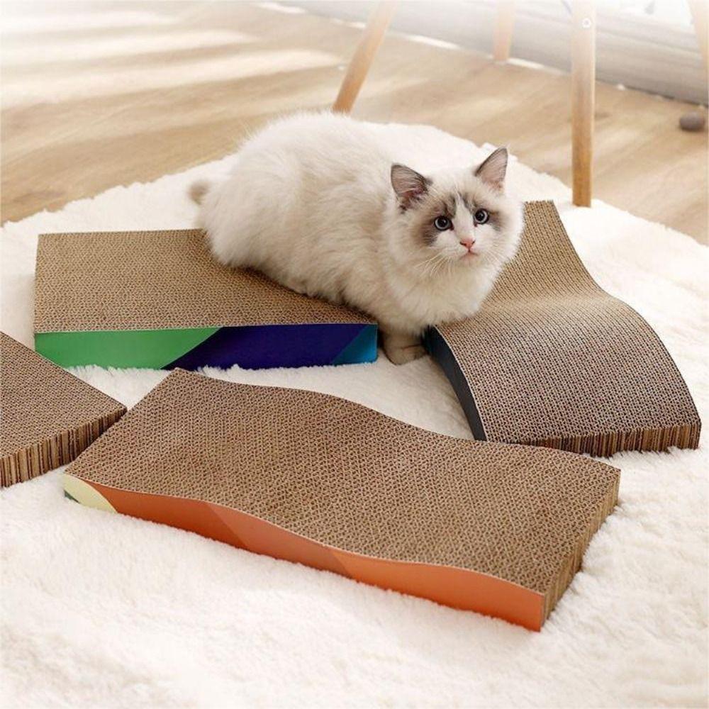 Corrugated Paper Cat Scratcher Cardboard Anti-scratch Cat Claw Grinder Cardboard Versatile Kitten