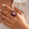 Candy Color Geometric Ring Y2K Classic Big Dome Plain Ring Hand Ornaments Acrylic Resin Ring  Party
