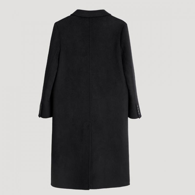 She S miSS Wool Two Button Handmade Coat Swhcto42020 Bk