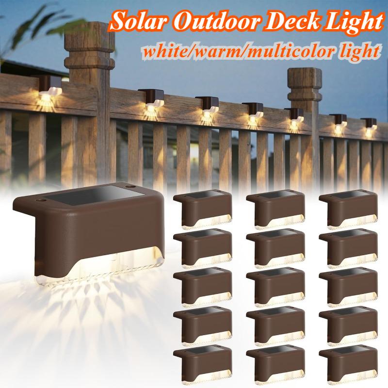 4 Solar Outdoor Deck Lights,Outdoor LED Decorative Lights,Garden Walk Lights,Outdoor Fence Lights,Outdoor Stairs, Steps