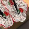 Hair Pin Strong Clamping Force Transparent Mesh Lace Clip with Cherry Decoration Half-Tied