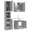 3 Piece Bathroom Furniture Set Grey Sonoma Particleboard