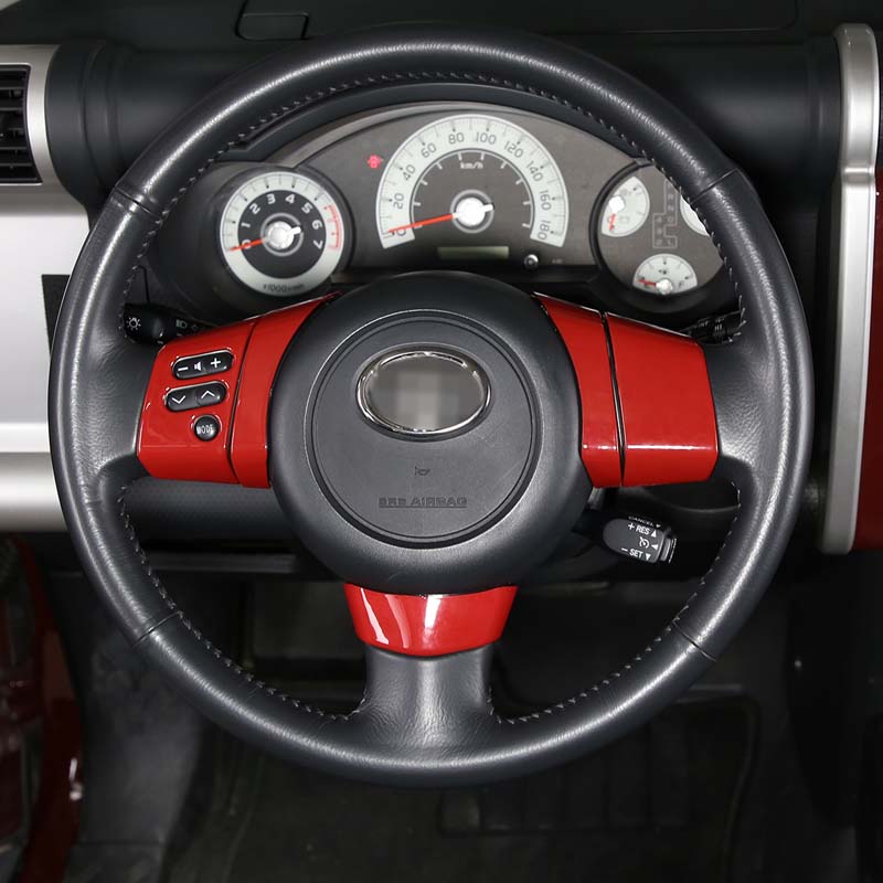 Накладка на руль из углеродного волокна ABS, рамка кнопок управления для Toyota FJ Cruiser 2007 - Интерьер