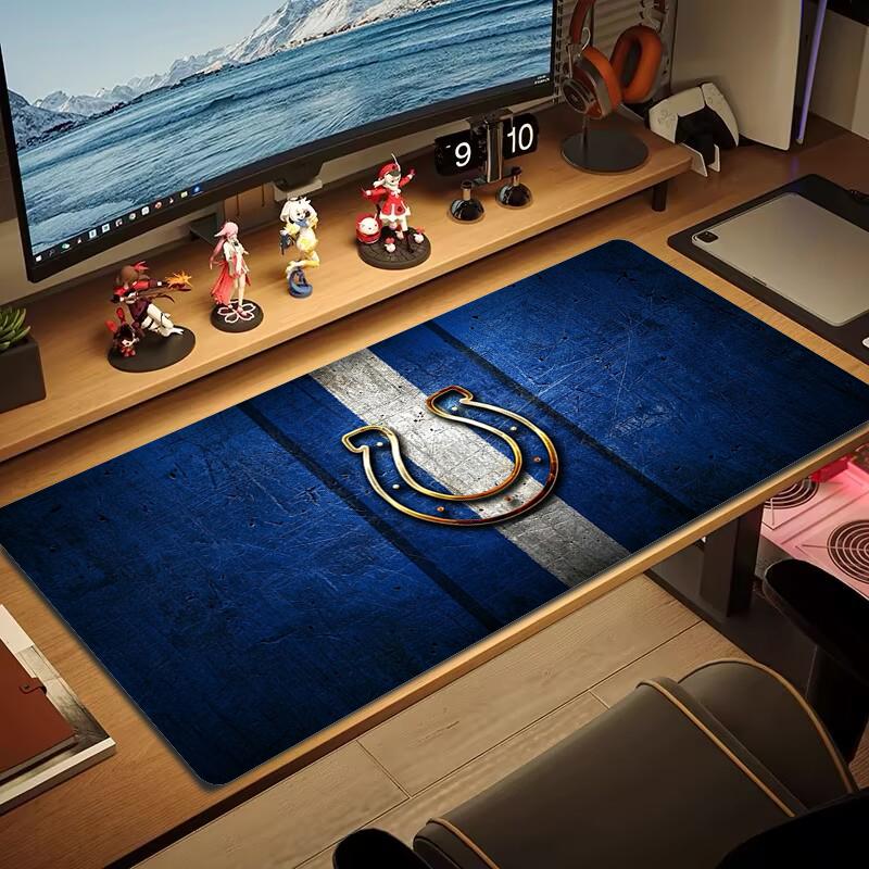 Indianapolis Colts Mouse Pad Large Gaming Table Cushion Nonslip Laptop Tablet Big Mousepad Xxl Mat Mini Pc Playmat With Lock Edge