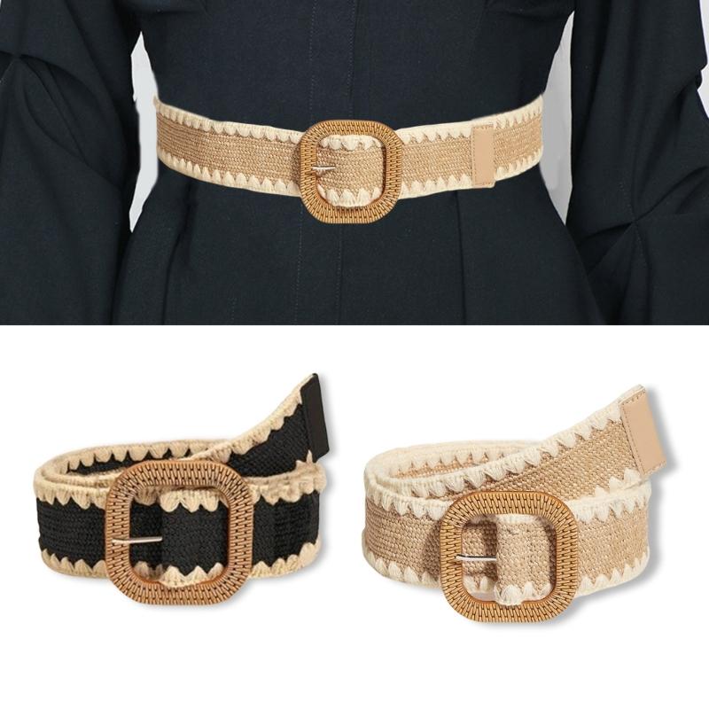 Пояс для горячей девушки Элегантный широкий пояс для джинсов платьев Клубный плетеный пояс
