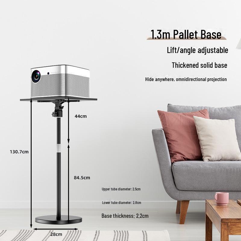 Retractable Floor Projector Stand with Metal Tray for Home & Office