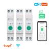 Energy Kwh Metering Tuya WiFi Smart Circuit Breaker Voltage Current Meter Protector  Smart Home