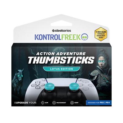 KontrolFreek Action Controller для контроллера PS4/5 - Лотос PS5 Усилитель точности прицеливания 7102-PS5-EC Бирюзовый/Прозрачный